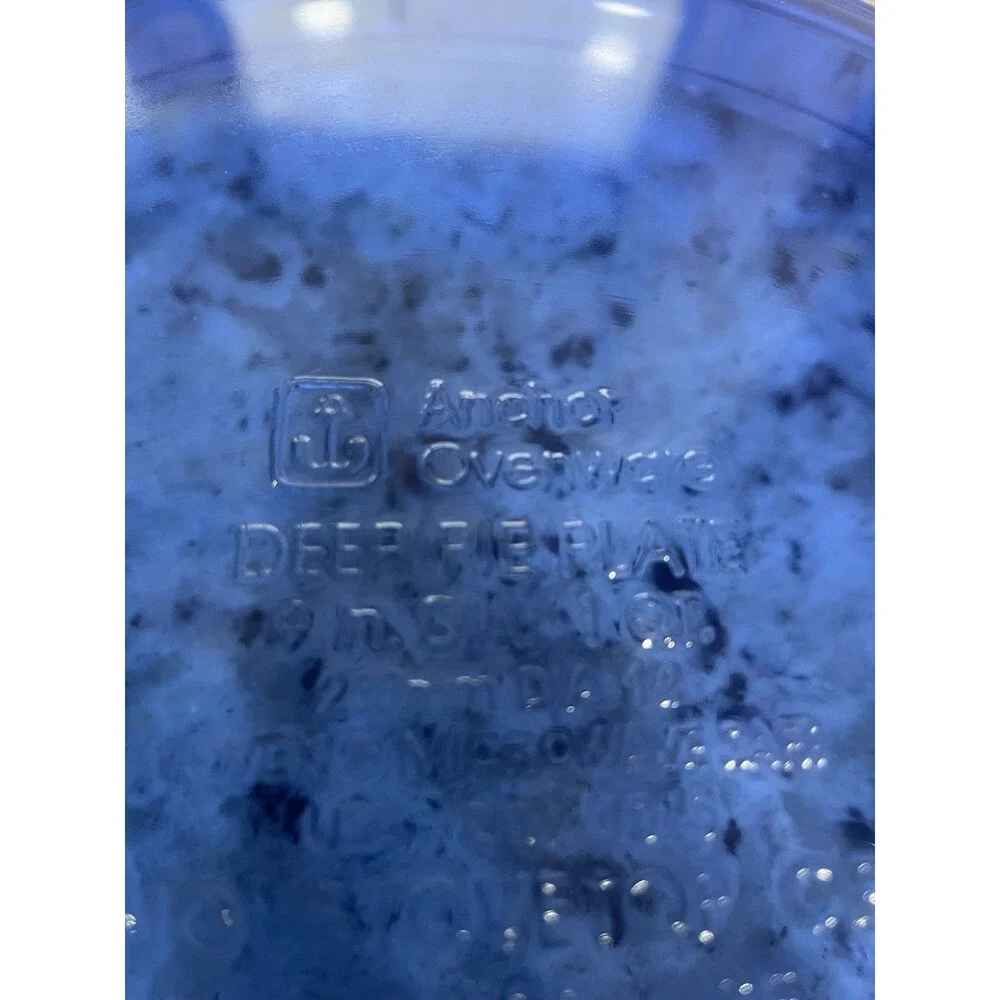 Vintage Anchor Hocking Ovenware Deep Pie Dish US 1075 – 9” Cobalt Blue Glass